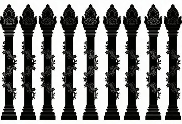 Black Floral Pillars Vector Art: A Designer's Real-World Review