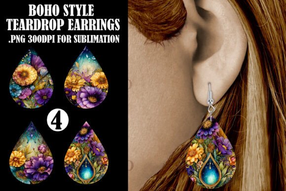 Boho Floral Teardrop Earring Designs S1 Review