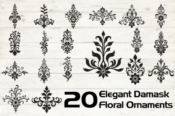 Elegant Damask Floral Ornaments Review