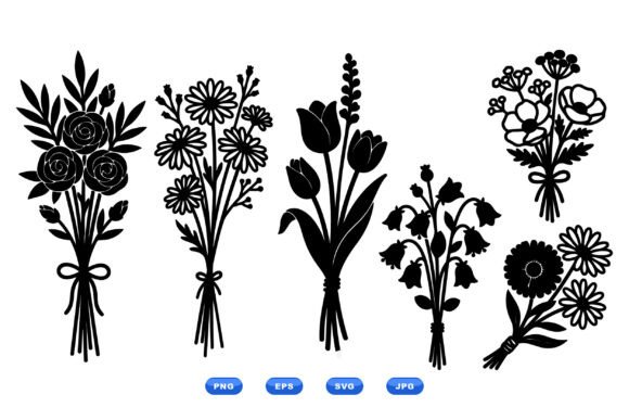 Minimal Floral Bouquet Clipart: A Designer's Stitch Test