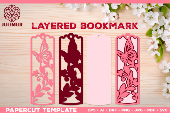 Papercut Layered Bookmark SVG Template Review