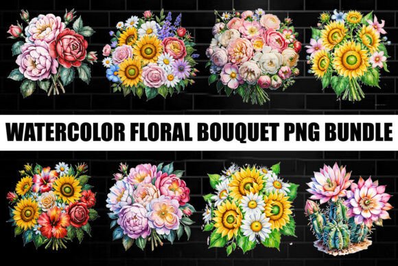 Reviewing Watercolor Floral Bouquet PNG Bundle for Embroidery